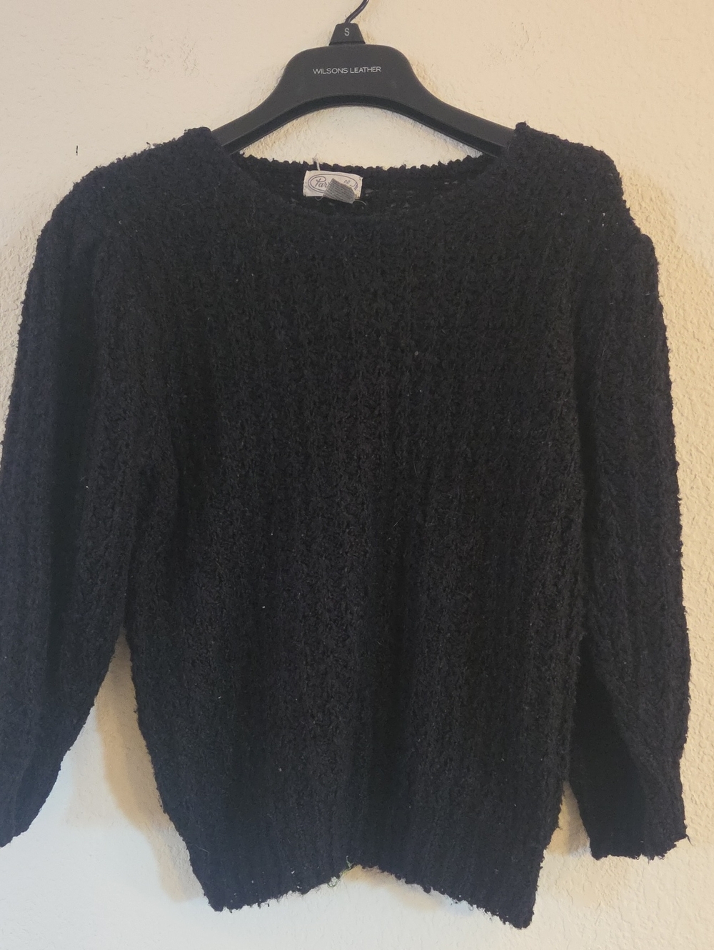 Women's Black Crewneck Sweater - Classic Knit Pullover